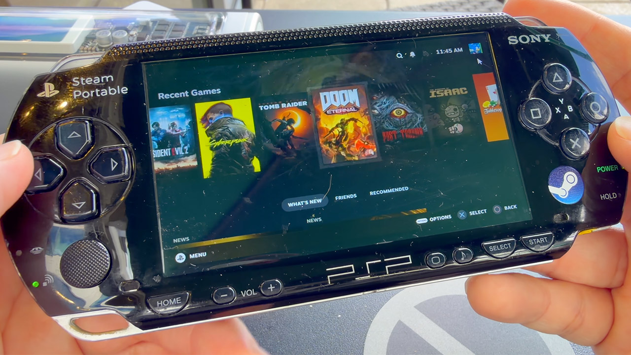 Handheld Steam Portable Sony PSP Mod