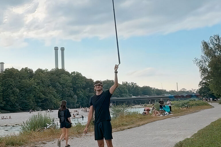 Self-Balancing Pole Drone