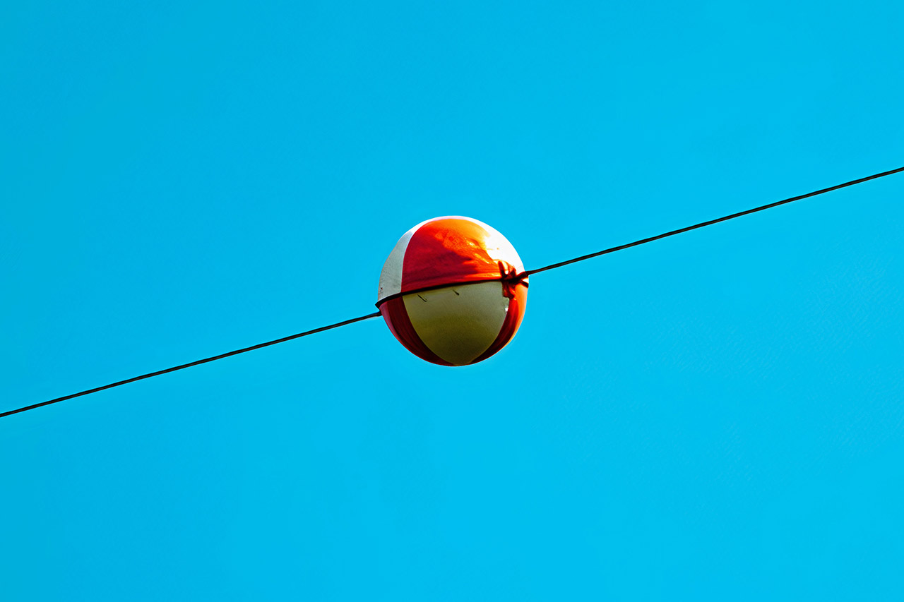 What are the Giant Orange Spheres Power Lines