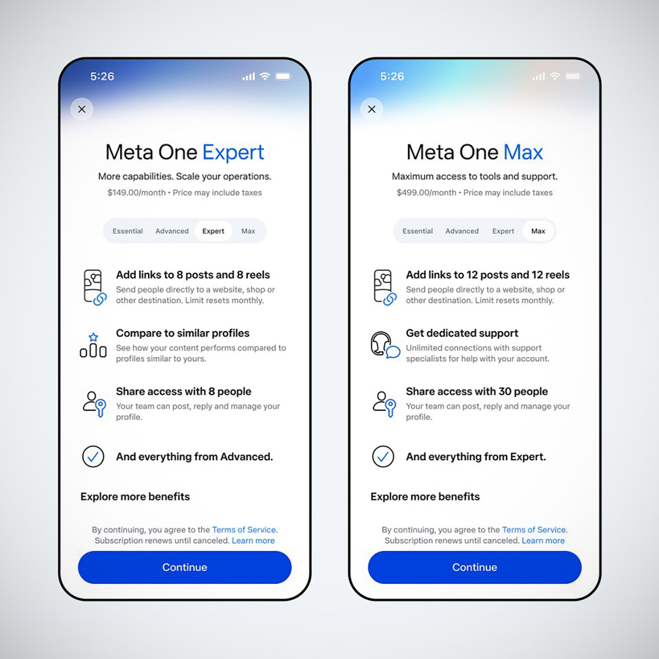 Meta One Subscription Announcement