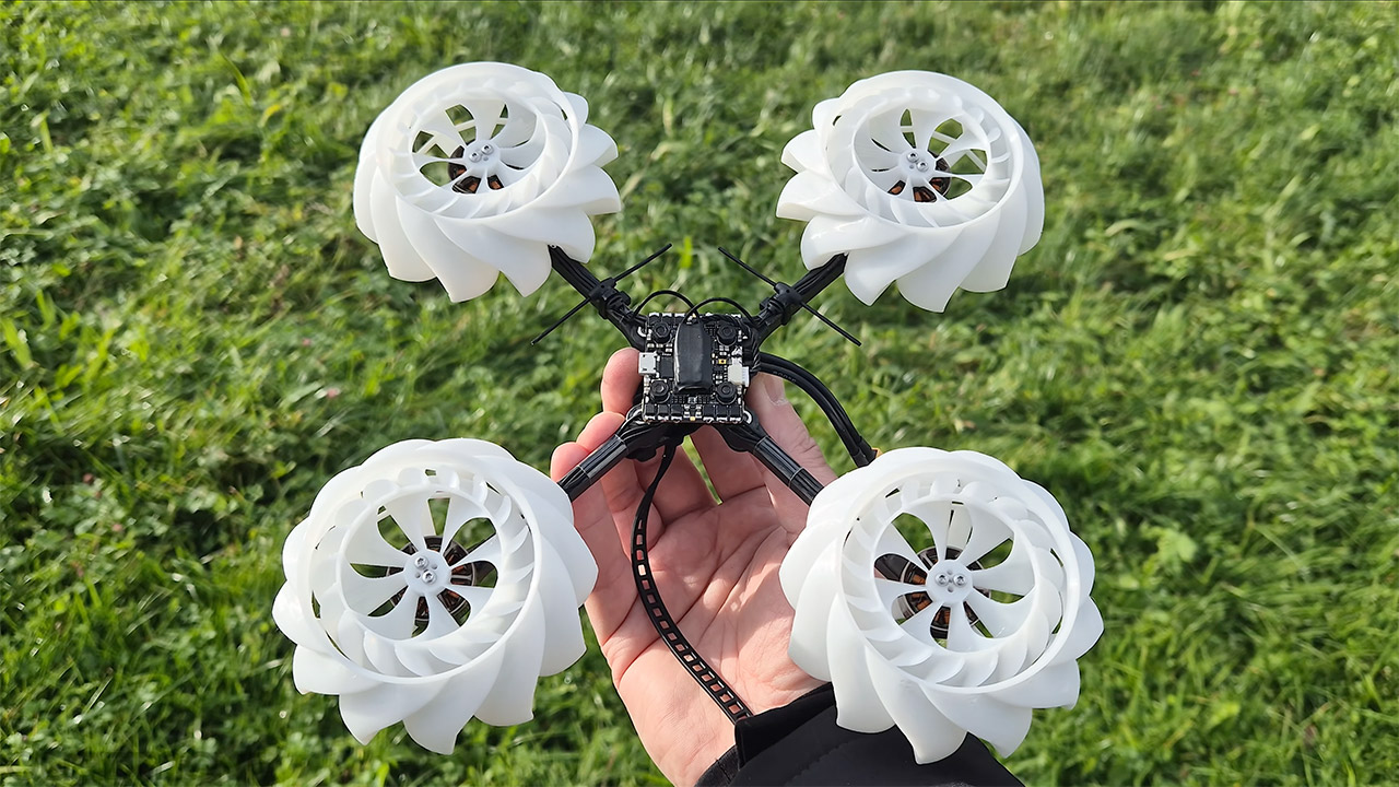 QUADMOVR Carbon Quadcopter Drone Radial Impeller Design