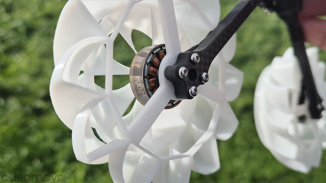 QUADMOVR Carbon Quadcopter Drone Radial Impeller Design