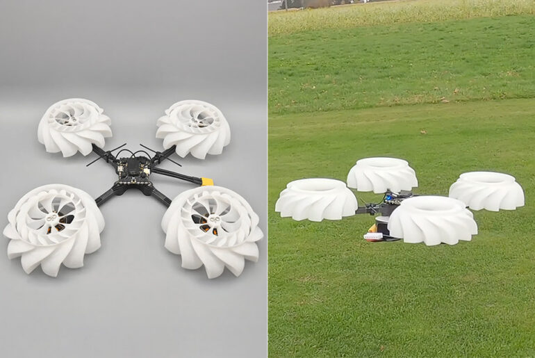 QUADMOVR Carbon Quadcopter Drone Radial Impeller Design