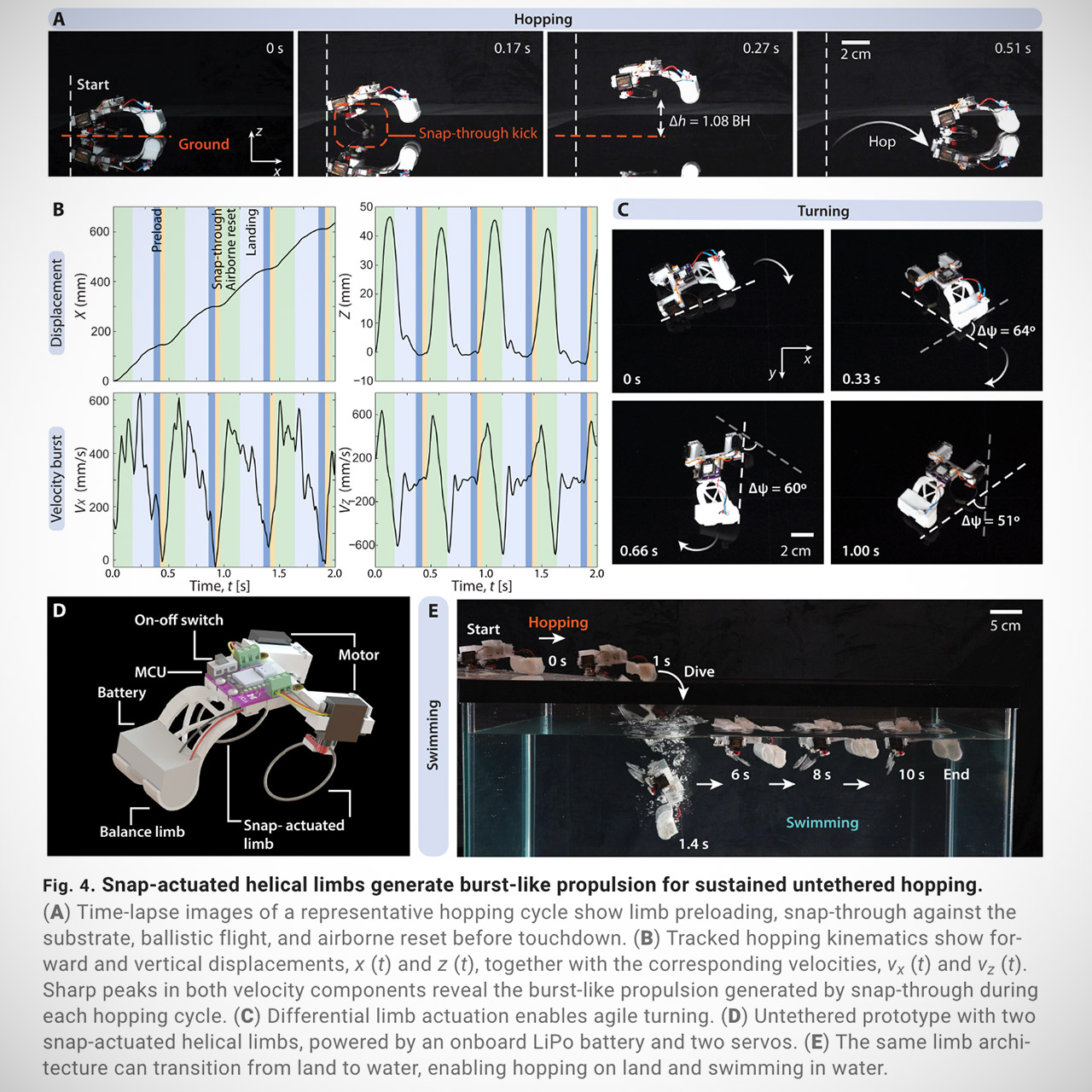 University of Michigan Robot Helical Legs Snapping