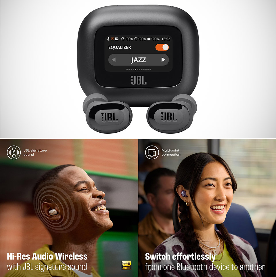 JBL Live Buds 3 Earbuds Screen Charging Case