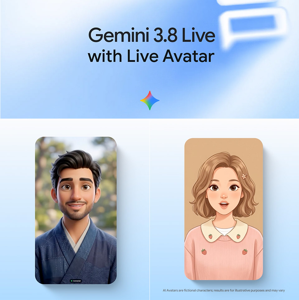 Google Gemini 3.8 Live Avatars