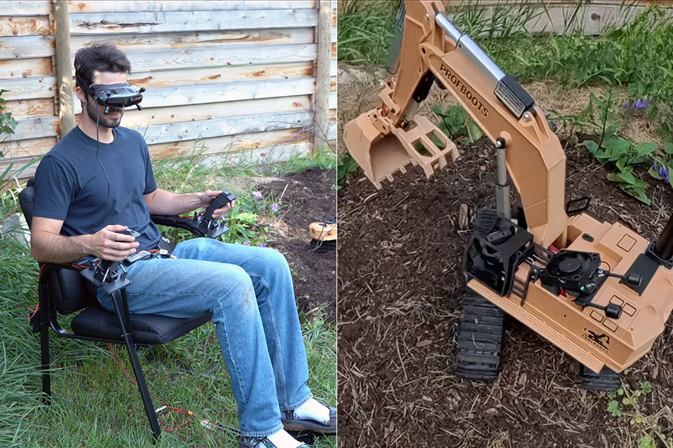 3D-Printed FPV Excavator Camera