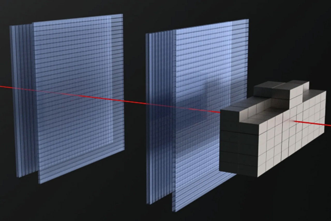 Laser Muons Photographed Lead Blocks Through Concrete
