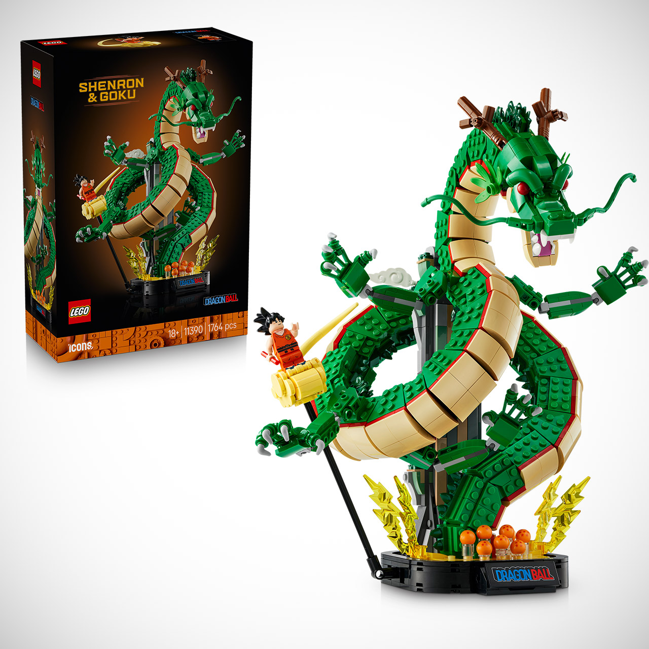 LEGO Icons Dragon Ball Shenron and Goku Set 11390 Box