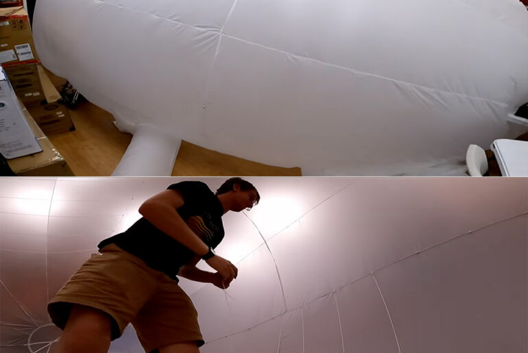 Avery Flies 27-Foot Blimp