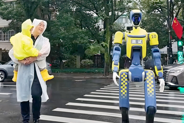 DEEP Robotics DR02 Humanoid Robot Traffic Officer