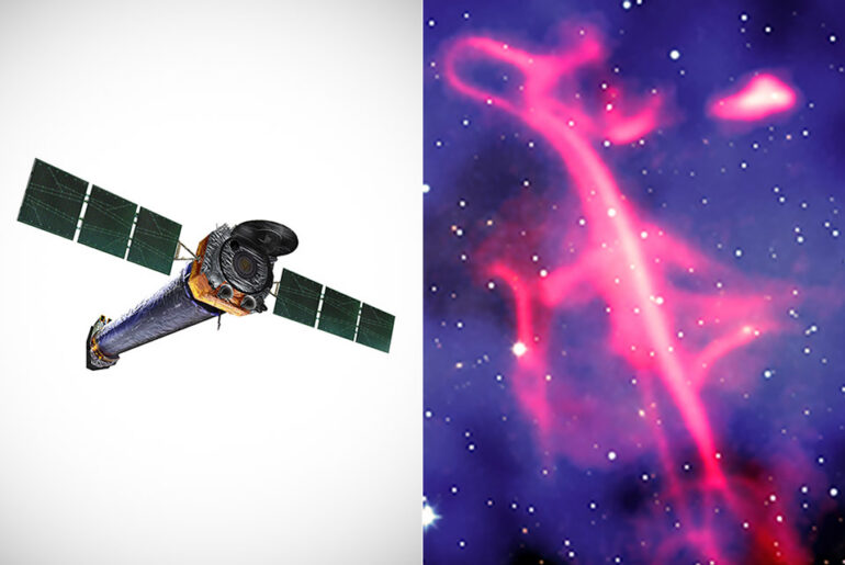 Chandra X-Ray Observatory Treble Clef Galaxy Cluster Collision