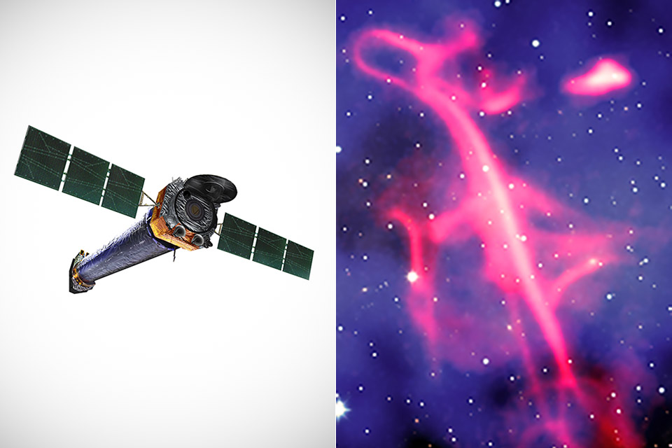 Chandra X-Ray Observatory Treble Clef Galaxy Cluster Collision