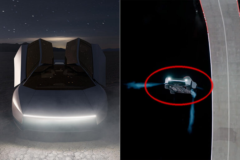 Tesla Roadster Event Flying Car