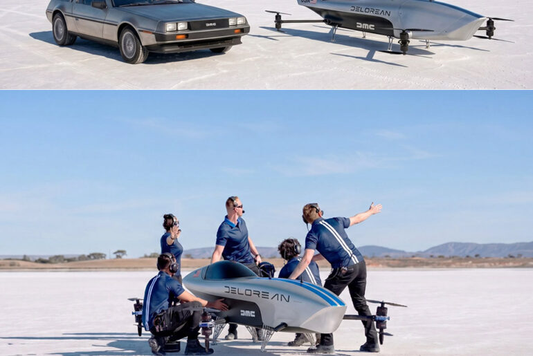 DeLorean Airspeeder Electric Flying Car Racing Series
