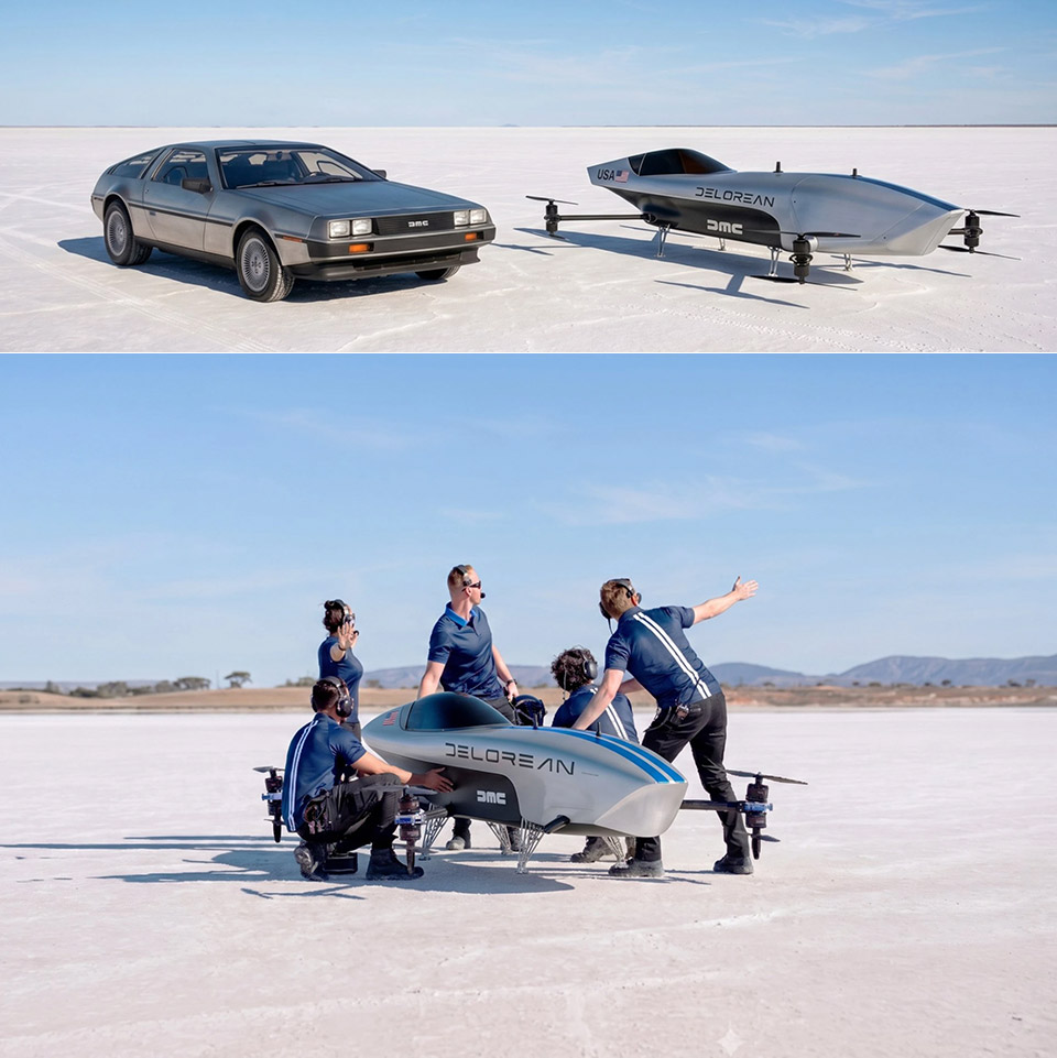 DeLorean Airspeeder Electric Flying Car Racing Series