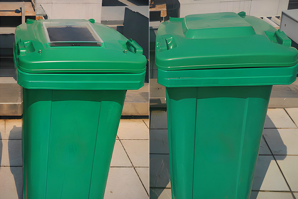 Sunlight-Activated Garbage Lid Insert Clear Odors