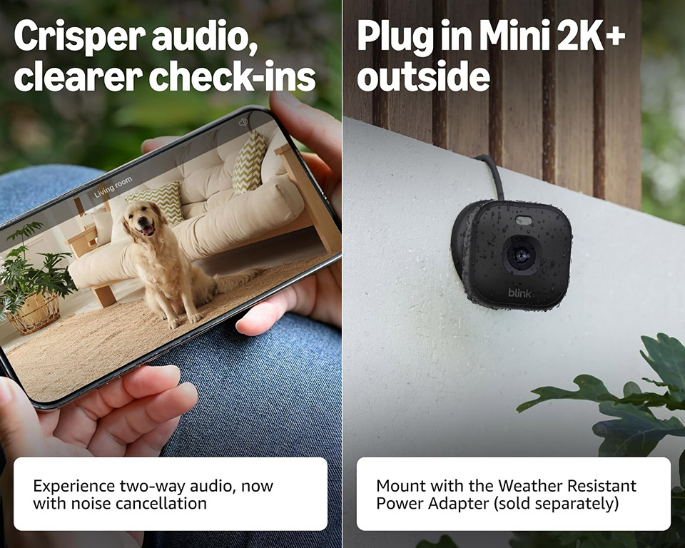 Blink Mini 2K+ Indoor Outdoor Security Camera