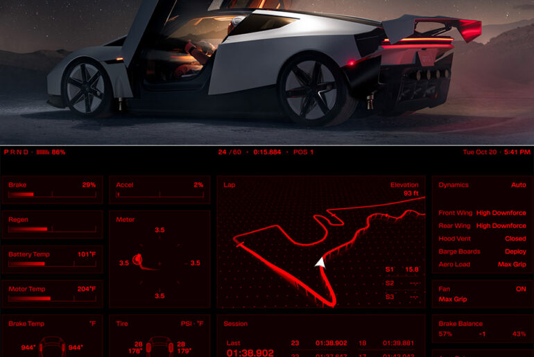 New Tesla Roadster User Interface Walkthrough Tour