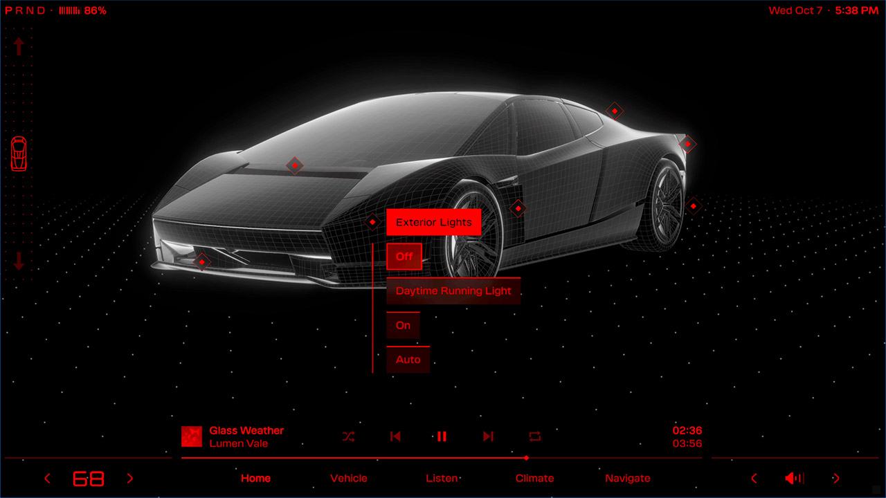 New Tesla Roadster User Interface Walkthrough Tour