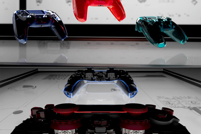 Sony Prism Collection See-Through Transparent PS5 DualSense Controllers