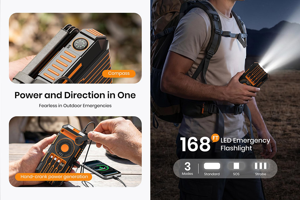 FEELLE 50,000 mAh Solar Power Bank