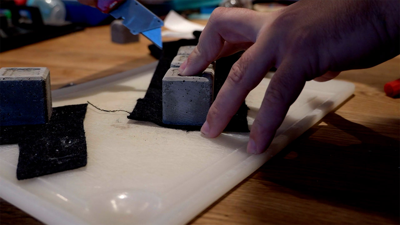 Custom DIY Arcade Cabinet Machine Concrete Cartridges