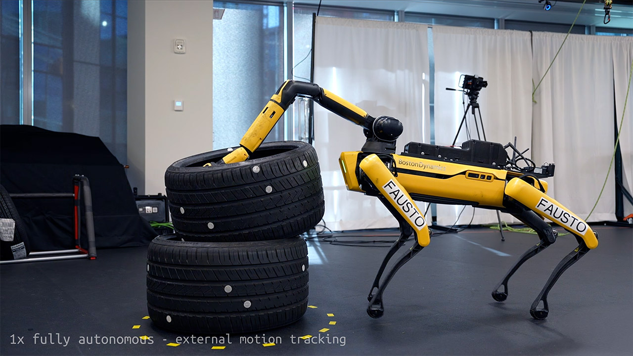 RAI Spot Robot Whole Body Manipulation Outside Lab