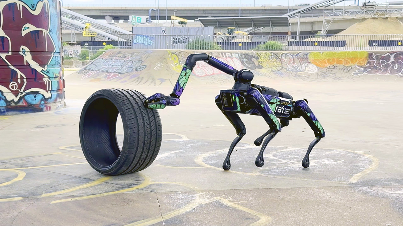 RAI Spot Robot Whole Body Manipulation Outside Lab