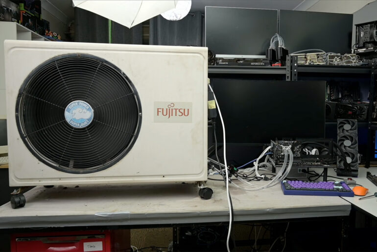 Old Air Conditioner Unit Radiator RTX 3080 GPU Cooler Mod